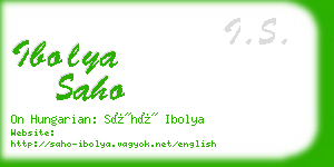 ibolya saho business card